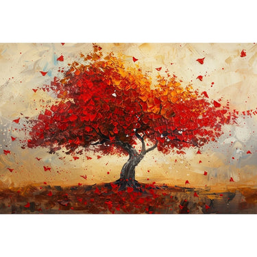 Red Tree Acrylic Canvas
